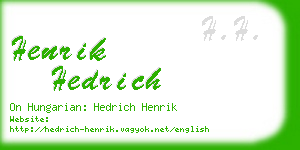 henrik hedrich business card